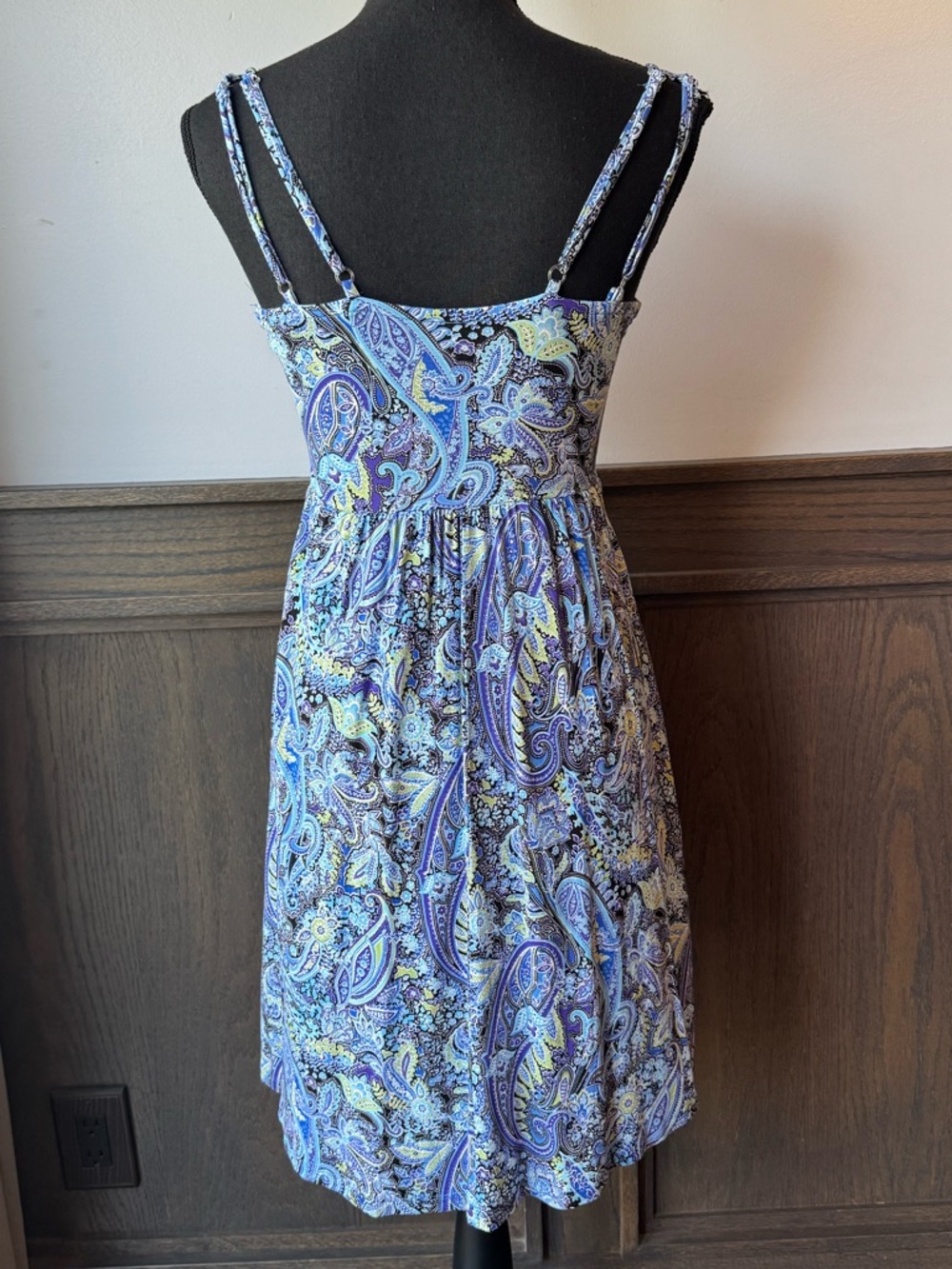 Lascana Sleeveless Paisley Print Sundress in Blue small - Picture 4 of 8
